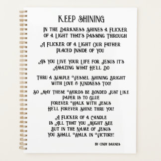 Planificador del Día - Planner cristiano con poema