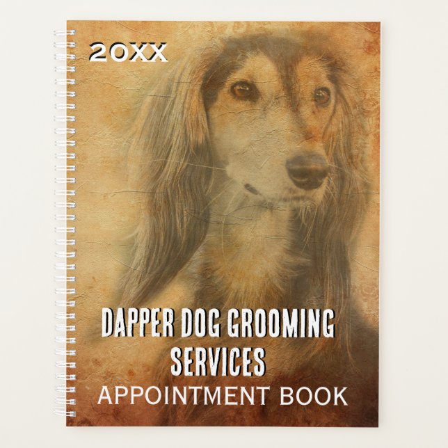 Planificador del libro de citas de negocios de Dog (Anverso)