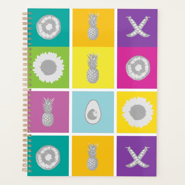 Planificador del patrón botánico y frutal de arte  (Anverso)