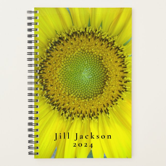 Planificador del personalizable de girasol 2024 (Anverso)