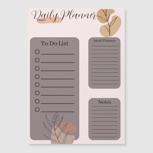 Planificador diario (Anverso)