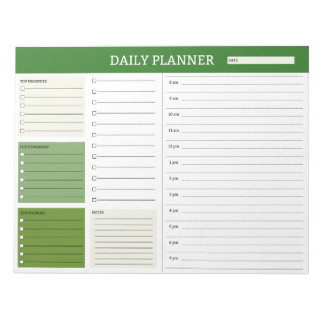 Planificador diario con Bloc de notas de programac