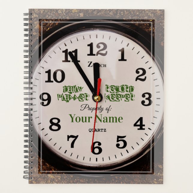 Planificador diario con diseño de reloj - HAMbWG (Anverso)