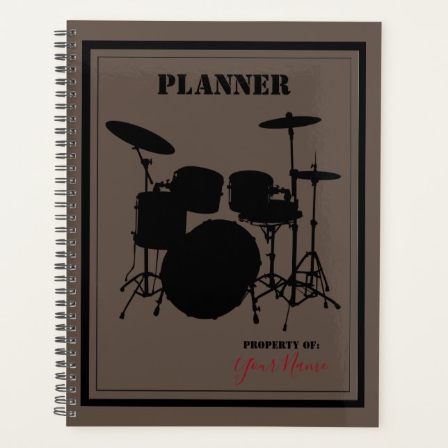 Planificador diario con tema de baterista - HAMbWG (Anverso)