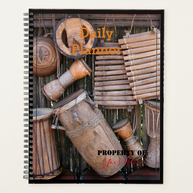 Planificador diario con tema de tambor - HAMbWG (Anverso)