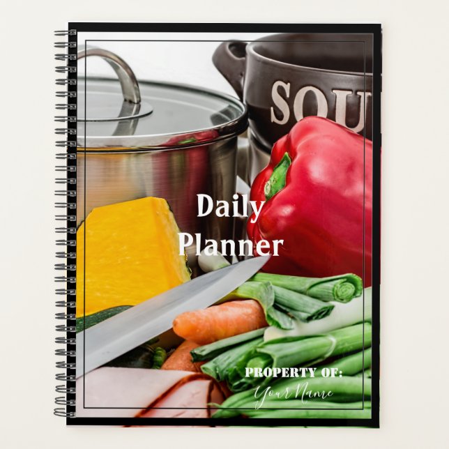 Planificador diario con un tema de alimentación -  (Anverso)