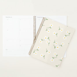 Planificador Diario Cream Daisy | Organización Bot