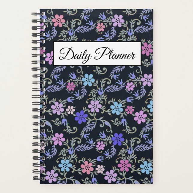 Planificador diario de botones florales (Anverso)