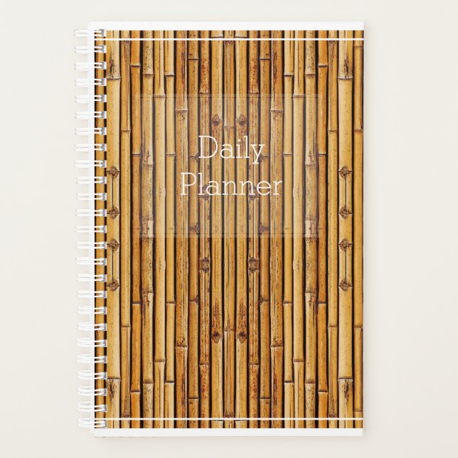 Planificador Diario de Fotos con Diseño de Bambú - (Anverso)