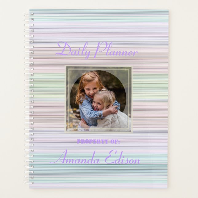 Planificador Diario de Fotos - Gradiente Pastel de (Anverso)