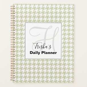 Planificador diario de Houndstooth con tu nombre -