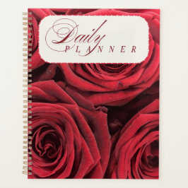 Planificador Diario de Lujo de Rosas Rojas Clásica