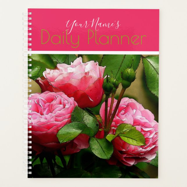 Planificador Diario de Rosas Rosadas - HAMbWG (Anverso)
