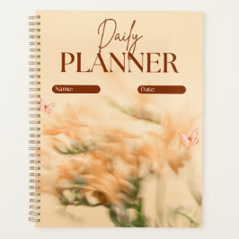 Planificador Diario Estético de Mariposa y Floral