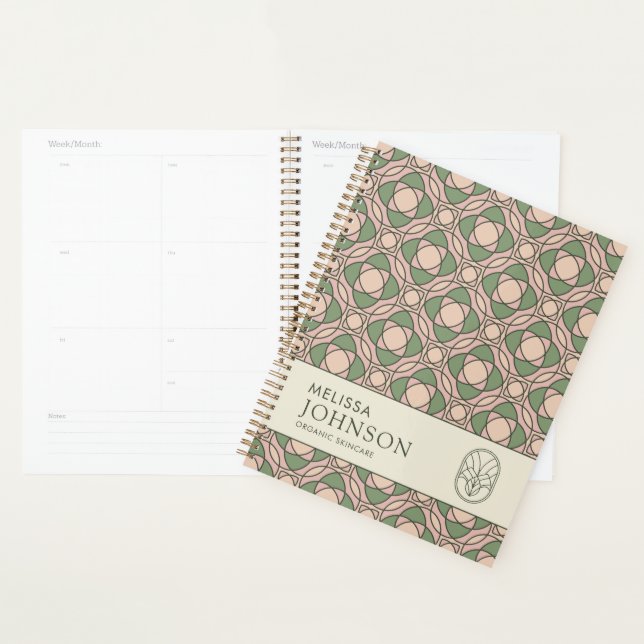 Planificador Diario Floral Botánico Orgánico Moder (Demostración)