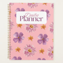 Planificador Diario Floral Estético Suave
