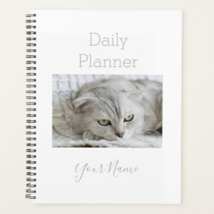 Planificador Diario Foto Gato Blanco - HAMbWG