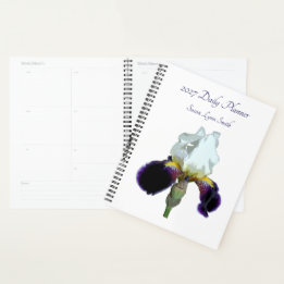 Planificador Diario Iris Morado y Blanco