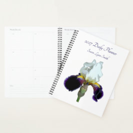 Planificador Diario Iris Morado y Blanco