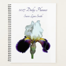Planificador Diario Iris Morado y Blanco