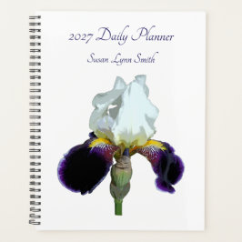 Planificador Diario Iris Morado y Blanco