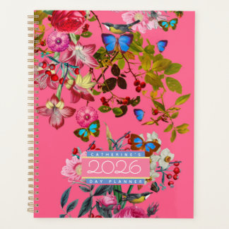 Planificador Diario Jardín de Rosas Vintage Rosa B