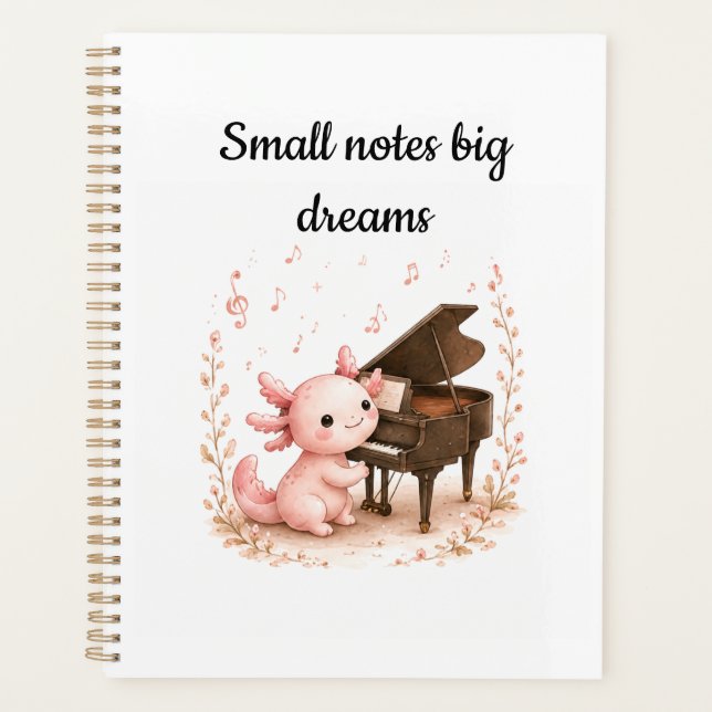 Planificador Diario Pastel Axolotl (Anverso)
