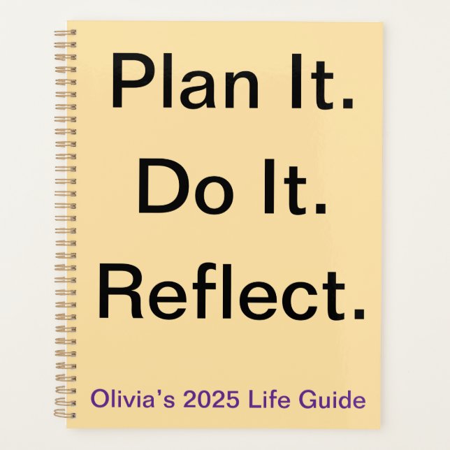 Planificador diario - Planear que lo haga refleja  (Anverso)