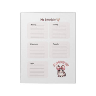 Planificador Diario Rosa Rubor Cuaderno de Notas