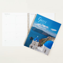 Planificador diario semanal de Santorini Grecia