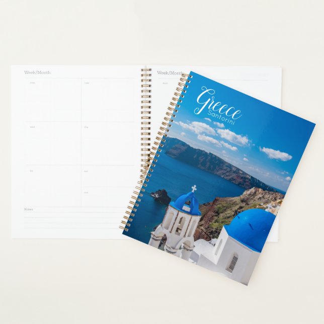 Planificador diario semanal de Santorini Grecia (Demostración)