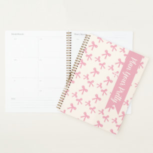 Planificador Diario Sueños de Lazo Rosa