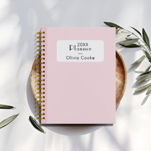 Planificador digital personalizado rosa con nombre