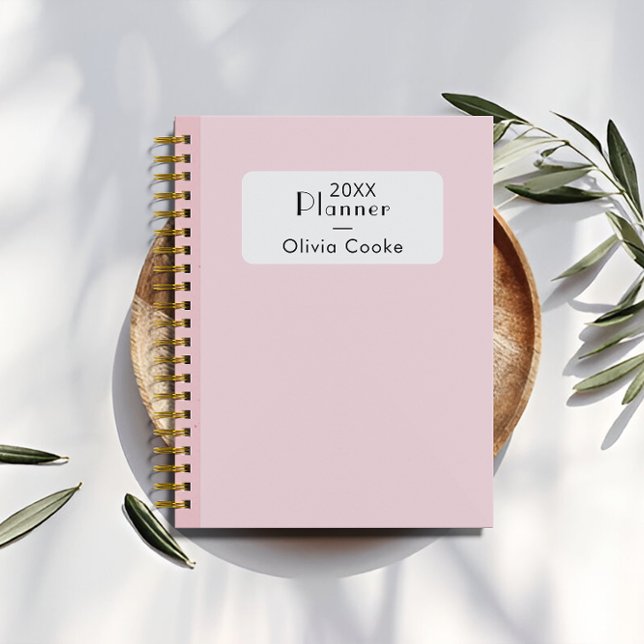 Planificador digital personalizado rosa con nombre (Pink Personalized Digital Planner With Custom Name)