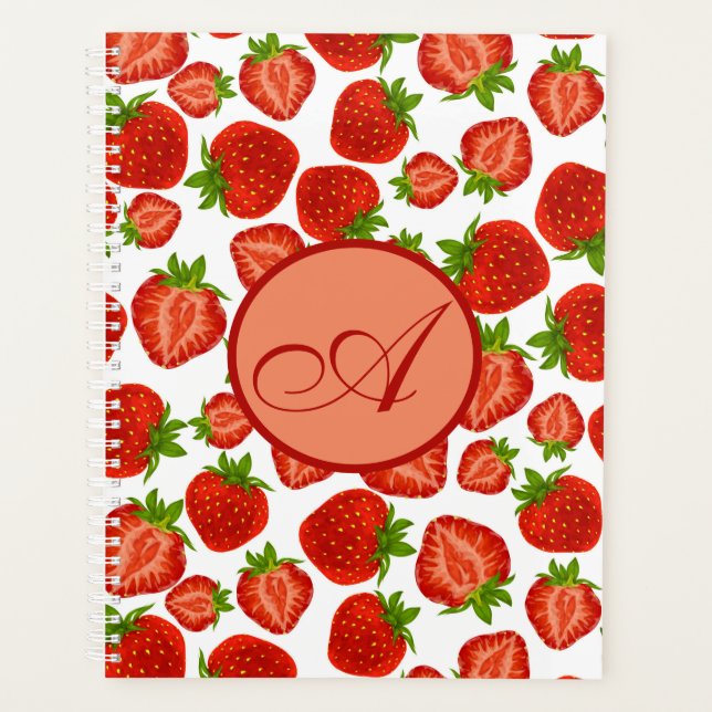 Planificador Divertido de Fresas Retro Moderno (Anverso)
