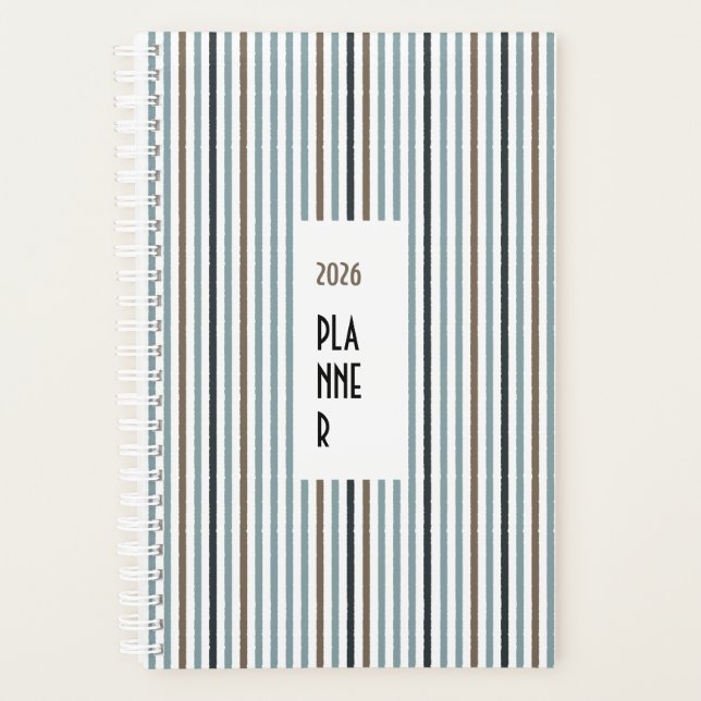 Planificador Echo Trails 2026 – Rayas Azules (Anverso)