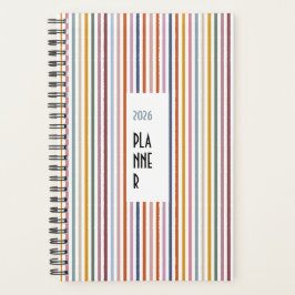 Planificador Echo Trails 2026 – Rayas Multicolores