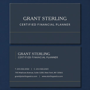 Planificador Financiero Certificado Azul Marino Pr