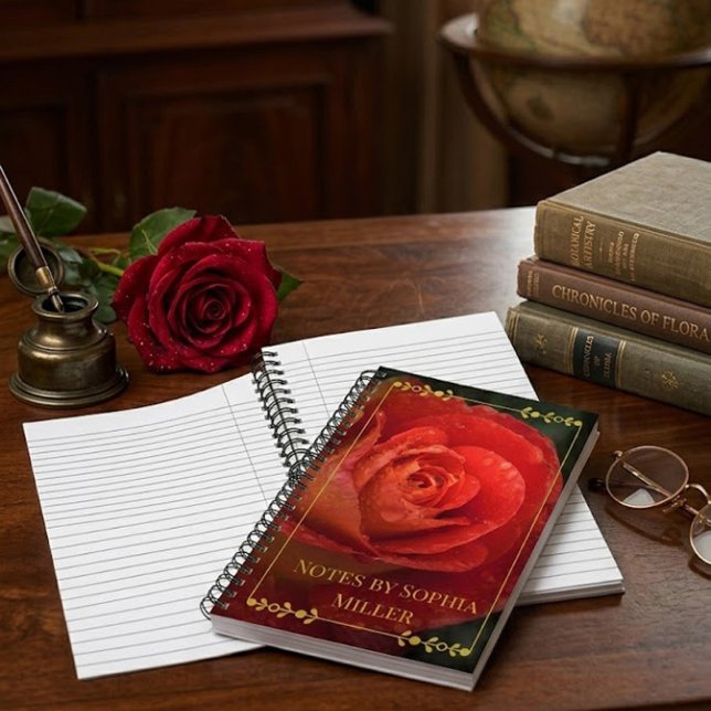 Planificador Floral Botánico de Rosa Roja Oscura E (Subido por el creador)