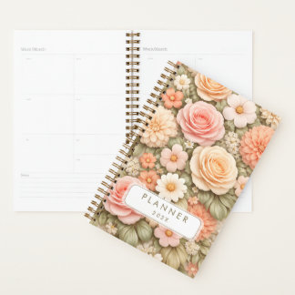 Planificador floral de año personalizado