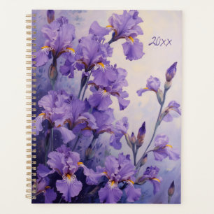 Planificador Floral de Iris Encuadernado en Espira