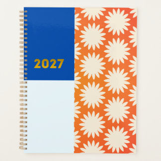 Planificador floral de margarita naranja 2027
