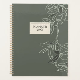 Planificador floral minimal personalizado 20XX