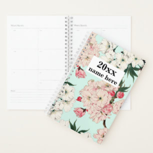 Planificador floral retro personalizado