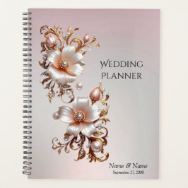 Planificador Floral Rosa Decorativo