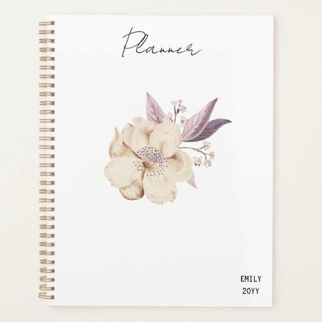 Planificador floral simple (Anverso)