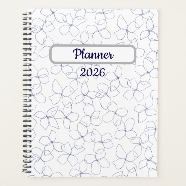 Planificador floral – Temática de flores elegante  (Anverso)