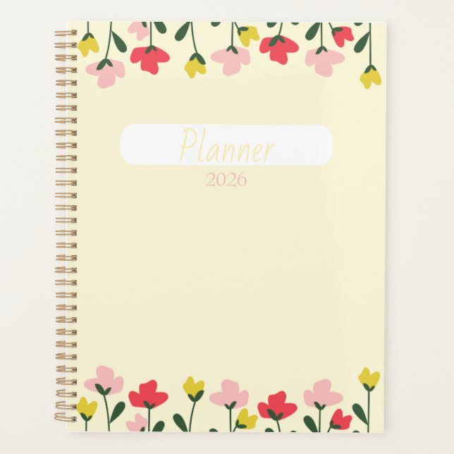 Planificador floral – Temática de flores elegante (Anverso)