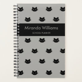Planificador Gato Negro Y Gris