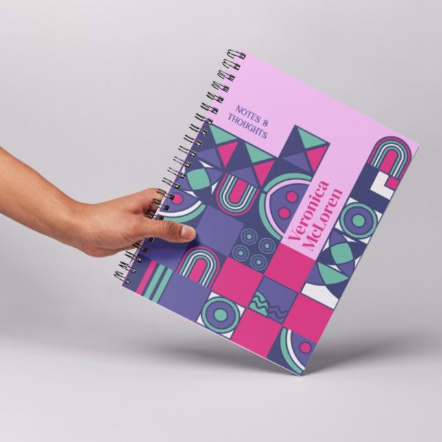 Planificador geométrico DIY: Crea tu propia Moda r (DIY Geometric Pink Planner: Create Your Own Retro Chic Planner)